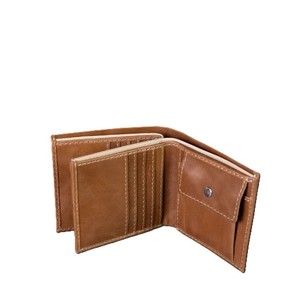 Tan <b>Brown</b> Genuine Leather Men <b>Wallet</b> Retro Bifold Short Purse Multi Card Slots Billfold Flap Photo ID Window Coin Pocket Button - Product Image 5