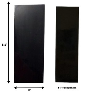 Ensemble de plaques en corne de buffle noire authentique, fabriquées à la main, 5"2"0.25", pour la fabrication de manches de couteau en corne, et de lames vierges pour couteaux DIY - Product Image 2