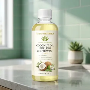 Enjuague Bucal Indumrittika con Aceite de Coco 250ml, Aroma a Menta, Sin Alcohol, Aliento Fresco, Cuidado Bucal, Calidad Premium, Hecho en India - Product Image 2