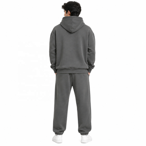 Heavy Fleece Winter Warm Hoodie & Jogger Set for OEM Soft Fabric Men's <b>Tracksuit</b> Drop Shoulder Sweatshirts Streetwear Supplier - Product Image 3