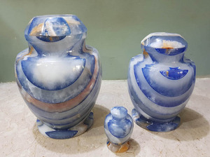 Premium Marble Funeral Cremation Urn for Human Ashes Adult Size with Keepsake <b>Memorial</b> Urn Set Luxury <b>Stone</b> Ash Urn Wholesale - Product Image 2