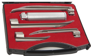 Système d'éclairage LED durable et lumineux, laryngoscope Miller en acier inoxydable, 4 lames droites, certifié CE, kit d'anesthésie ORL EMT - Product Image 5