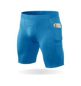 Shorts de sport athlétiques à séchage rapide en tissu personnalisé pour hommes, coupe ajustée, best-sellers, prix de gros, shorts de compression pour hommes - Product Image 3