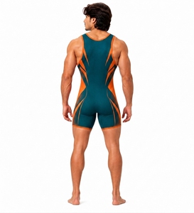 Singlet de Lucha Libre para Hombre, Personalizado con Logotipo, Impresión por Sublimación Completa, Transpirable, Antiencogimiento, Color y Diseño Personalizables - Product Image 2