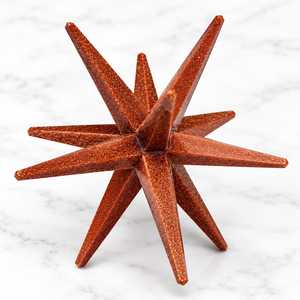 Estrella Merkaba de Cristal Rojo Dorado de 12 Puntas, Ecológica, Feng Shui, Regalo Espiritual, Venta al por Mayor, Pulida - Product Image 3