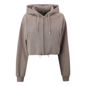 เสื้อฮู้ดครอปผู้หญิงแบบสั่งทำ เสื้อผ้าแฟชั่นลำลอง รับผลิตแบบ OEM สำหรับส่งออกจากปากีสถาน - Product Image 1