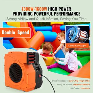 1500W Inflatable Blower 2.1 HP Commercial Air Pump for Bounce House & Bouncy Castle <b>3100</b> RPM for Inflatables Toy Accessories - Product Image 2
