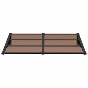 Pérgola de Policarbonato ABS y Aluminio Negra de 60.0 x 35.4 Pulgadas para Puerta, Gazebo o Terraza - Product Image 3