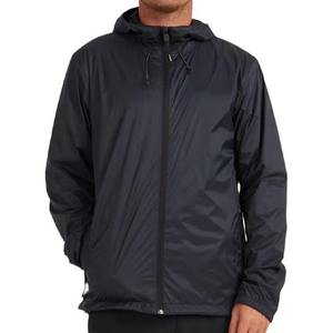 High Quality Men Thick Hooded Windbreaker <b>Jacket</b> Black Full Zip Casual Outdoor Solid Waterproof Breathable Windproof <b>Packable</b> - Product Image 2