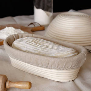 Cesta de pan de ratán ecológica, cesta natural tejida a mano, herramienta para levantar masa para panificación de masa madre - Product Image 3