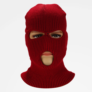 Vente en gros de masques balaclava en acrylique personnalisés pour l'hiver, style hip-hop, 3 trous, coupe-vent, pour le ski, les sports et la plage - Product Image 6