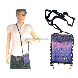 Nuevo Bolso Bandolera de Lona de Lujo con Bordado Zari Bohomirror, para Mujer, Estilo Étnico, Hecho a Mano, para Teléfono y Pasaporte - Product Image 2