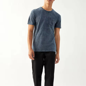 High Quality Wholesale Men's Oversize <b>Polyester</b> <b>T</b>-<b>Shirt</b> Heavyweight Asid Washed Streetwear With Solid Pattern Acid Wash <b>T</b>-<b>Shirts</b> - Product Image 1