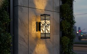 100 lm/W Wall light Viet Nam CM Decor steel/inox Living Room / Bedroom / Hallway Square / Rectangular 3500K (Warm White) <b>Touch</b> - Product Image 4