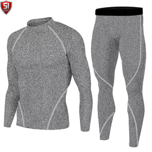 Ensemble Rash Guard Respirant et Écologique à Compression, Manches Longues, Imprimé, Combinaison MMA, Tenue d'Entraînement de Grappling pour la Gym - Product Image 1