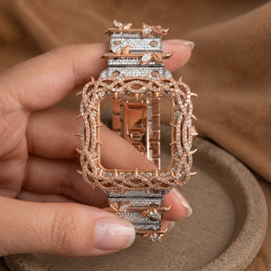 นาฬิกาข้อมือผู้ชายรุ่นใหม่ Pragalbh Jewels สไตล์ฮิปฮอป ประดับเพชรหรูหรา ตัวเรือนแซฟไฟร์สองสี ระบบอัตโนมัติ MIYOTA กันน้ำ 3BAR - Product Image 3