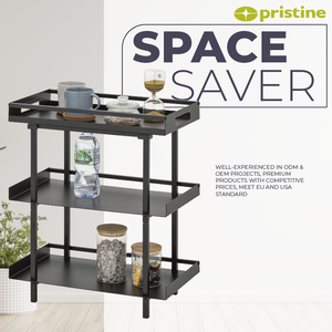 Moderno Estante de Almacenamiento Multifuncional de 2 Niveles con Tubos de Acero y Bandeja para Baño, Venta al por Mayor en Taiwán - Product Image 6