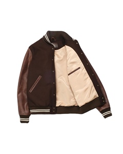Blouson universitaire d'hiver pour homme, personnalisé en usine, avec broderie, style Letterman et Bomber - Product Image 2