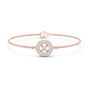 Pulsera de Oro Amarillo de 18K con Halo de Diamantes de Corte Redondo, Cadena Fina, Brazalete, Colgante de Racimo Certificado por IGI, Joyería de Regalo, Nuevo Diamante Cultivado - Product Image 3