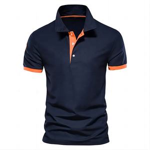 Nouveauté plus doux 100% coton nouvelle mode muscle fit t-shirt polo t-shirt brodé doux coton polos pour hommes - Product Image 1