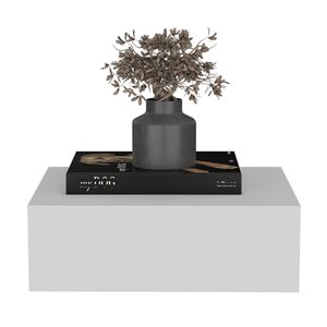 Modern 5\"H White <b>Floating</b> Nightstand Wall Mounted <b>Bedside</b> <b>Shelf</b> with Drawer Contemporary <b>Floating</b> <b>Shelves</b> Product - Product Image 6