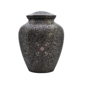 Aluminium Light Blue Rose Metal Cremation Urn for Human Ashes Silver Engraved Floral Urn <b>Large</b> Adult Funeral <b>Jar</b> - Product Image 6