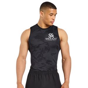 <b>Mens</b> Black Pattern Sleeveless Tank Top Gym Workout Shirt Athletic Fitness Training Sportswear <b>Running</b> Activewear Fitness <b>Vest</b> - Product Image 1