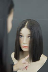 HD para Suiza Donante Cabello Encaje Cutícula recta Alineada Bob Peluca Precio al por mayor Extensiones de cabello humano de alta calidad - Product Image 4