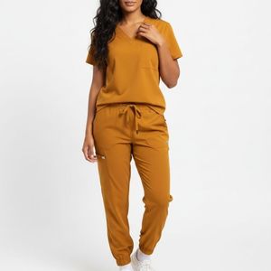 Custom Hospital Medical <b>Scrubs</b> <b>Set</b> for Nurses with Short Sleeve and Stand Collar High Quality Medical <b>Scrub</b> Suits OEM - Product Image 6