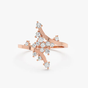 Bague de mariage pour elle, en or de qualité supérieure, sertie de diamants cultivés en laboratoire, taille brillant ronde, certifiée IGI - Product Image 2