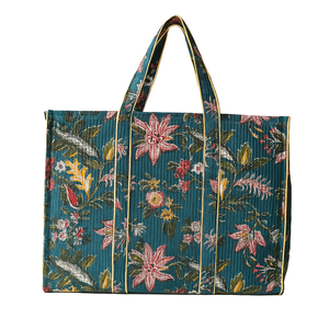 Bolso de Algodón Acolchado Hecho a Mano para Mujer, Bolso de Hombro Ligero y Elegante, Estampado Vintage, Lavable, Duradero, para Invierno - Product Image 1