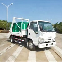 Prix le plus bas Isuzu 5m3 6m3 bras oscillant collecte des ordures camion bras oscillant camion à déchets bras rouleau camion usine directe