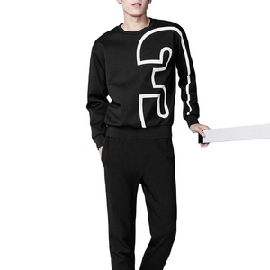 ขายส่งแฟชั่นแขนยาว O-Neck เสื้อ Hem เสื้อยืดสองสีเสื้อยืด - Product Image 1