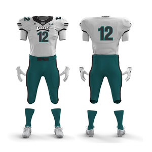 Conjunto de Uniforme de Fútbol Americano Personalizado al por Mayor – Jersey Sublimado Blanco y Verde con Pantalones a Juego |   Uniformes Personalizados para Equipos - Product Image 4