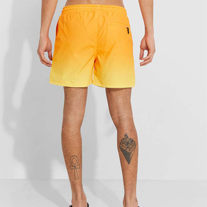 Short de bain décontracté pour homme, bleu marine, coupe droite, taille mi-haute, avec cordon de serrage, couleur unie, en polyester, séchage rapide, avec poches - Product Image 2