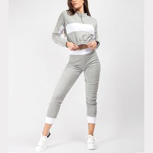 ชุดเซ็ทเสื้อฮู้ดและกางเกงจ็อกเกอร์แบบ 2 ชิ้น สำหรับผู้ชายและผู้หญิง  แบบ OEM ลายเรียบ  ไซส์ปกติและไซส์ใหญ่ ชุดลำลอง ชุดออกกำลังกาย - Product Image 4