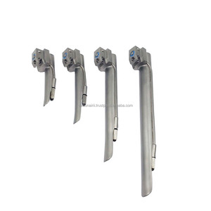 CE Certified Stainless Steel LED Miller Laryngoscope Set 4 Straight Blades Hospital Intubation Veterinary <b>Instruments</b> Removable - Product Image 3