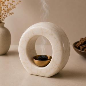Brûleur de Bakhoor de Luxe en Marbre Lavie Creations – Mabkhara Arabe Premium pour Oud et Encens Indien – Écologique, Toutes Saisons, Maison, Ramadan - Product Image 4