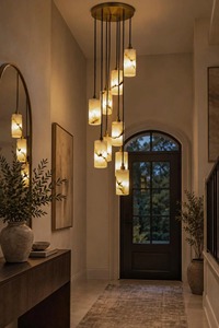 Most Selling Minimalist Glass Pendant <b>Lights</b> Rectangle Shape Warm Glow Lighting Fixtures Decorative <b>Ceiling</b> Lamp Interior Design - Product Image 6