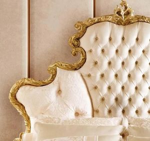 Elegante Juego de Dormitorio Clásico de Lujo Honeyrose Hotel, Cabecera Tapizada con Mechones, Madera de Caoba Sólida, Estilo Europeo - Product Image 5