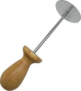 Triturador de Patatas de Acero Inoxidable, Triturador Manual Resistente con Mango Ergonómico, Herramienta de Cocina Resistente al Óxido - Product Image 1