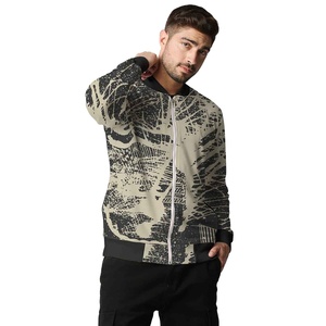 Chaqueta Bomber de Invierno para Hombre, Informal, Ligera, Impermeable, con Cremallera, Diseño Moderno Estampado, Estilo Urbano - Product Image 1