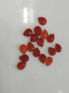 Opale de feu naturelle 9x7MM taille poire, pierre précieuse naturelle de qualité supérieure pour la fabrication de bijoux - Product Image 5