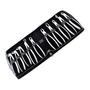 Kit de forceps d'extraction dentaire en acier Ijrak Surgical, 10 pièces, instruments chirurgicaux orthodontiques, poignée moletée manuelle, classe I CE - Product Image 3
