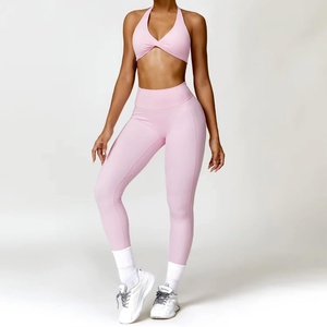 RTS Wholesale Price Top Quality Custom Made <b>Bra</b> And Leggings Stretch Seamless Comfortable Activewear Yoga Set For Women AS-YS-<b>30</b> - Product Image 3