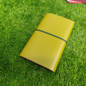 Oem Top Services Olive Green <b>Leather</b> Wallet Customizable <b>Leather</b> <b>Diary</b> Horizontal Grain Journal Office Journaling Notebook Cover - Product Image 4