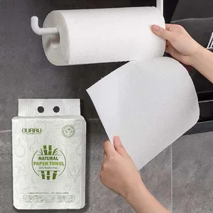 Soft Disposable Eco-Friendly 2 Ply Kitchen Paper Towel Roll High Absorbent Virgin Wood <b>Pulp</b> - Product Image 4