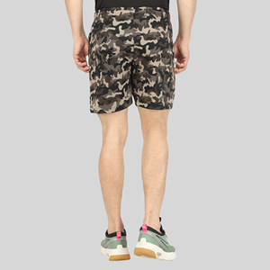 Black Quick Dry <b>Men</b> Gym <b>Shorts</b> Mid <b>Waist</b> <b>Elastic</b> <b>Waist</b> Athletic Training <b>Shorts</b> with Side Pocket - Product Image 3