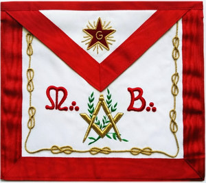 Tablier de Maître - Badge Maçonnique Simple en Forme de Triangle, Brodé à la Main en Cuir Véritable, Personnalisé 3D, Écologique, à Coudre AASR - Product Image 1