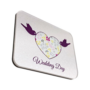 Imán Rectangular para Refrigerador con Diseño de Corazón Rosa para Decoración del Hogar, Recuerdo de Boda - Product Image 2
